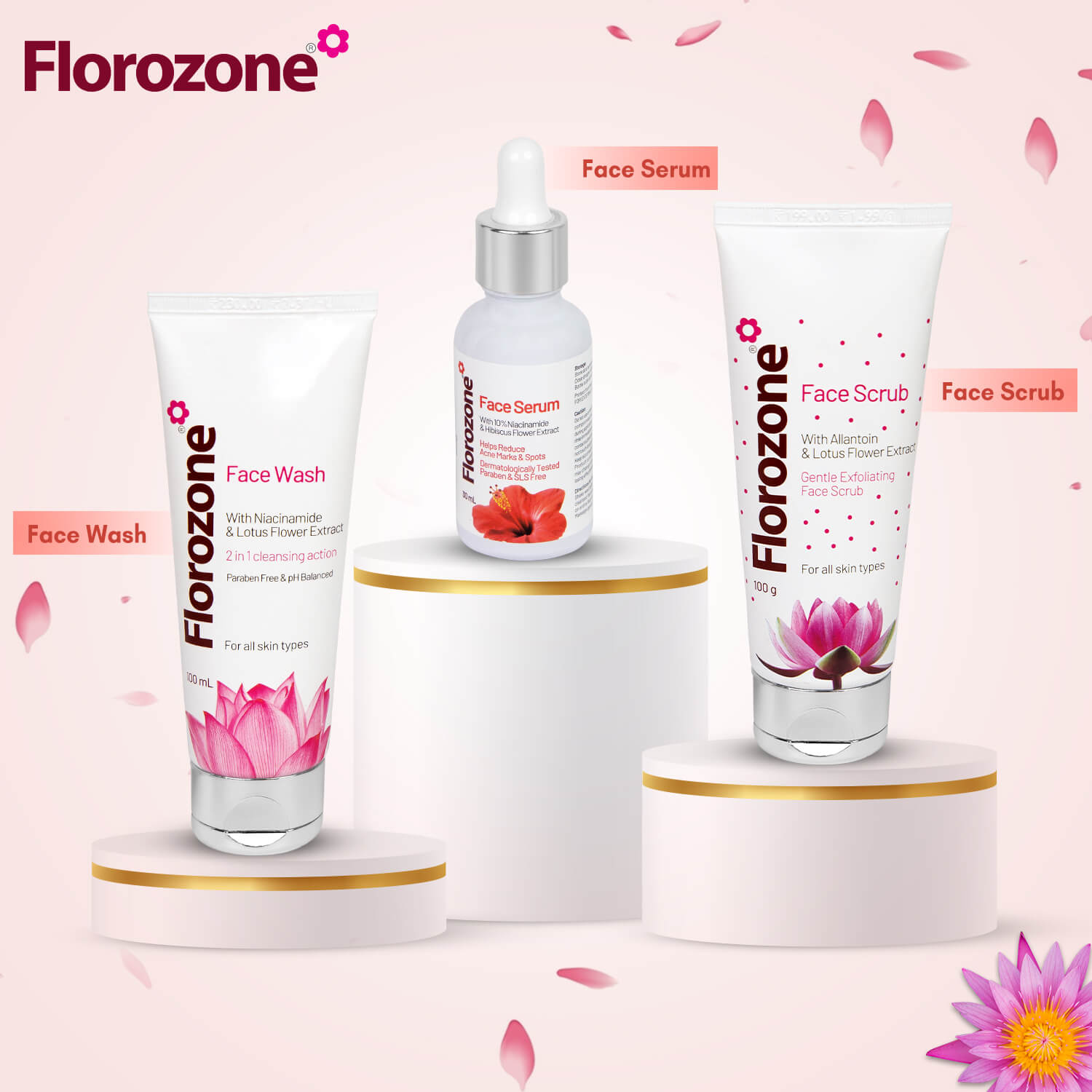 Florozone Face Serum with Hibiscus Flower extract & Niacinamide